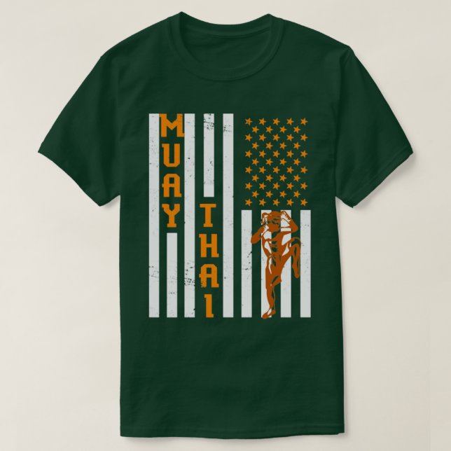 T-shirt Drapeau américain Muay Thai (Design devant)