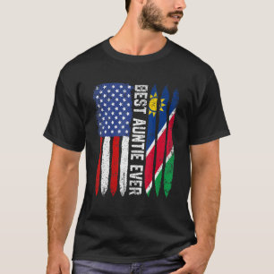 T-shirt Drapeau américain Namibie Drapeau meilleure fille