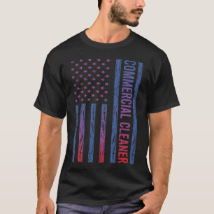 T-shirt Drapeau américain Nettoyeur commercial