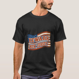 T-shirt Drapeau américain Newark City New Jersey