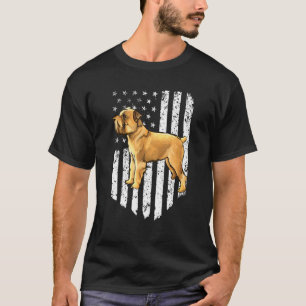 T-shirt Drapeau Américain Noir Blanc Bruxelles Griffon 4 J
