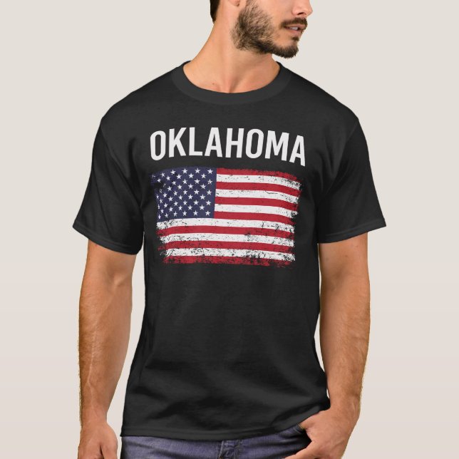 T-shirt Drapeau américain Oklahoma (Devant)