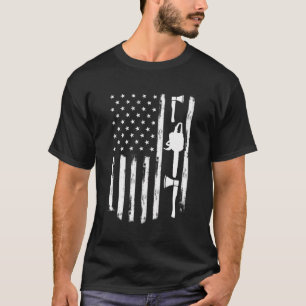 T-shirt Drapeau Américain - Outil De Découpe D'Arbre