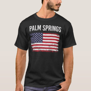 T-shirt Drapeau américain Palm Springs