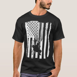 T-shirt Drapeau américain Paramotor Powered Paraglider