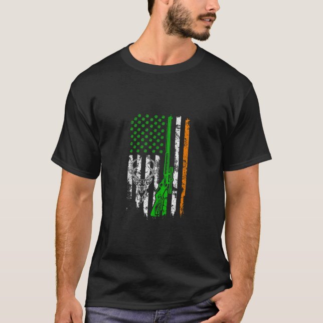 T-shirt Drapeau Américain Patriot Chasse Chasse Chasse Cha (Devant)
