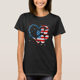 T-shirt Drapeau américain Patriotic Chien & Chat Empreinte
