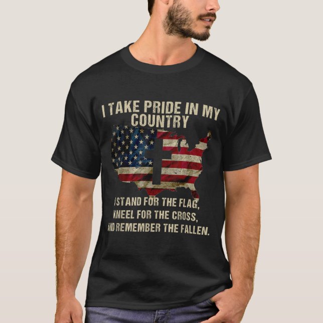 T-shirt Drapeau américain patriotique (Devant)