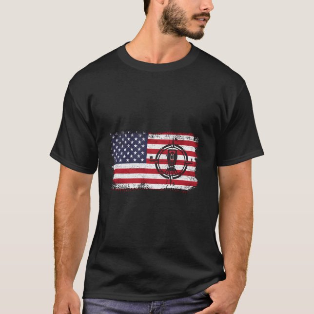 T-shirt Drapeau américain patriotique (Devant)