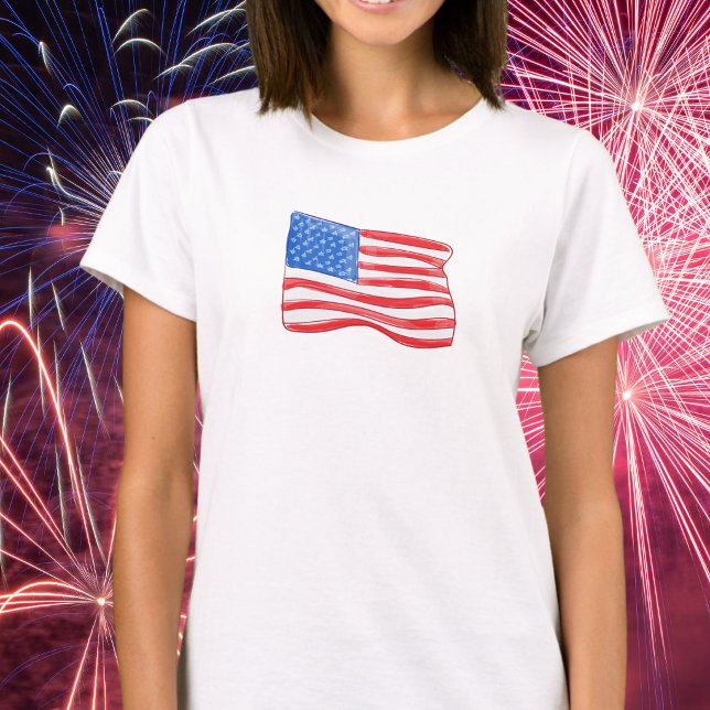 T-shirt Drapeau américain patriotique (Créateur téléchargé)