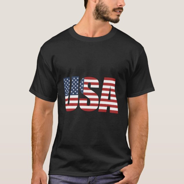 T-shirt Drapeau américain Patriotique (Devant)