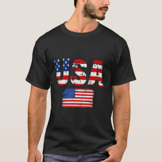 T-shirt Drapeau américain Patriotique 4 juillet Amérique J