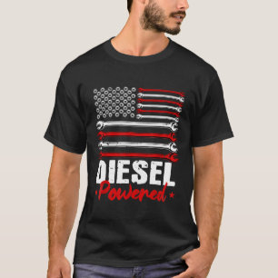 T-shirt Drapeau américain patriotique à moteur diesel