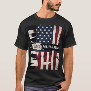 T-shirt Drapeau américain Patriotique Aïd Moubarak Mens TS