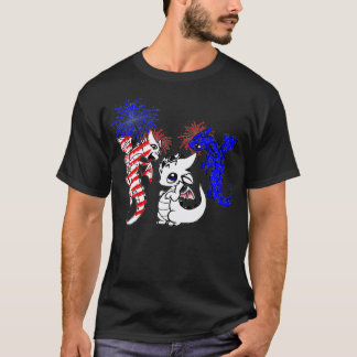 T-shirt Drapeau américain patriotique amoureux 4 juillet A