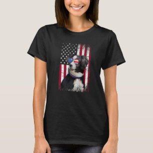 T-shirt Drapeau américain Patriotique Australian Shepherd