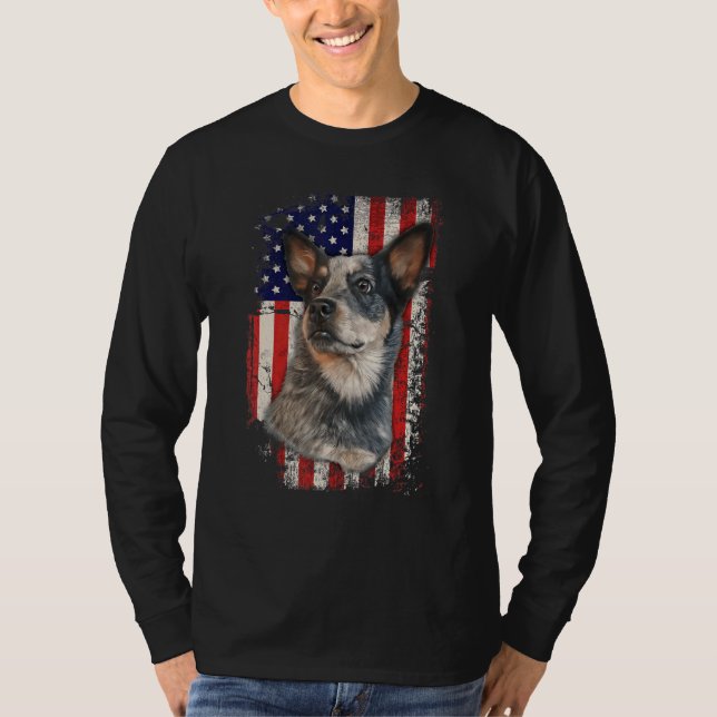 T-shirt Drapeau américain patriotique australien 4e (Devant)