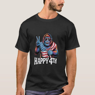 T-shirt Drapeau américain Patriotique Bigfoot 4 juillet In