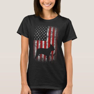 T-shirt Drapeau américain patriotique Boston Terrier Desig