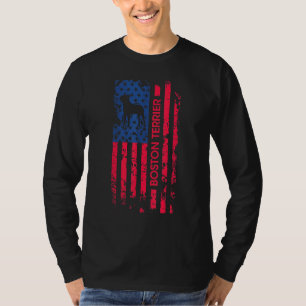 T-shirt Drapeau américain patriotique Boston Terrier Dog 4