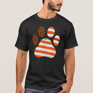 T-shirt Drapeau Américain Patriotique Chien & Chat Emprein