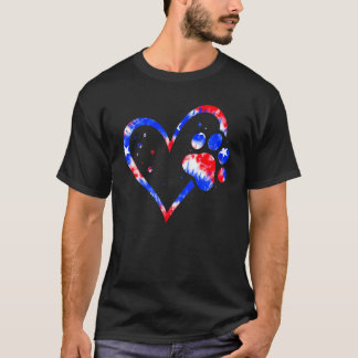T-shirt Drapeau Américain Patriotique Chien & Chat Emprein