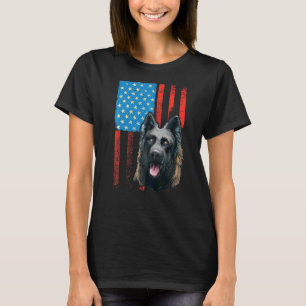 T-shirt Drapeau américain Patriotique Chien Hollandais Ber