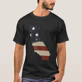 T-shirt Drapeau Américain Patriotique De L'État De Califor