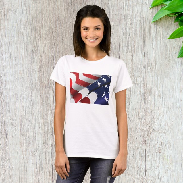 T-shirt Drapeau américain patriotique Design étoiles et ra (Créateur téléchargé)