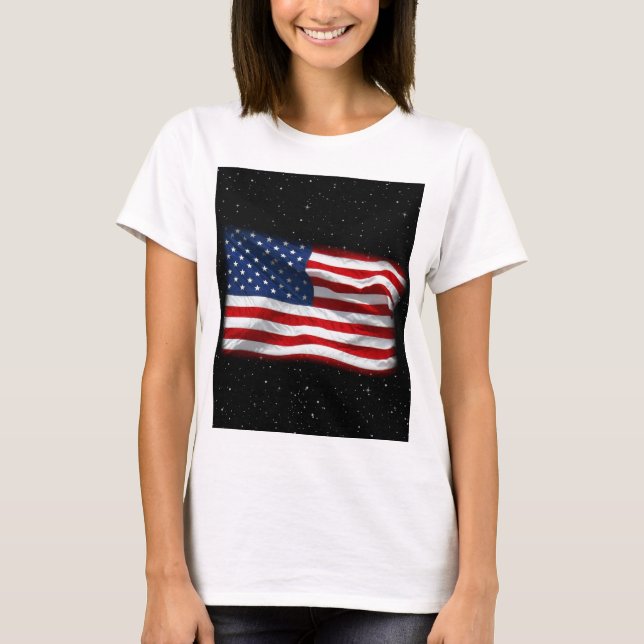 T-shirt Drapeau américain patriotique États-Unis (Devant)