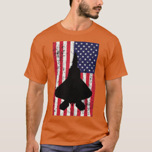 T-shirt Drapeau américain patriotique F22 Raptor