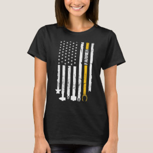 T-shirt Drapeau américain patriotique Farrier Horseshoe am