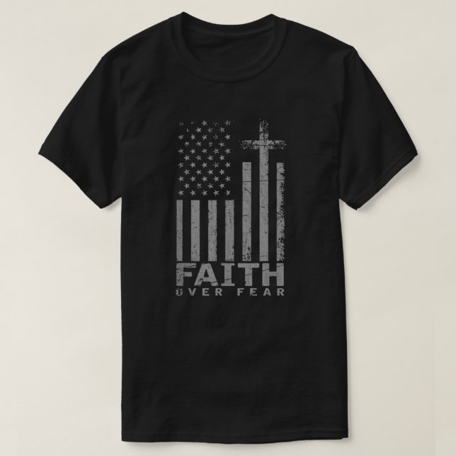 T-shirt Drapeau américain patriotique foi cadeau sur la pe (Design devant)