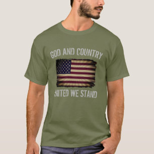 T-shirt Drapeau américain patriotique génial Dieu et pays