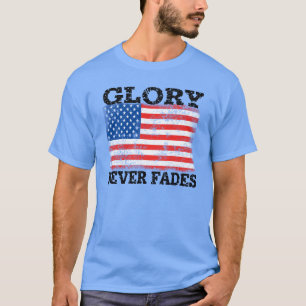 T-shirt Drapeau américain patriotique Gloire jamais ne fai