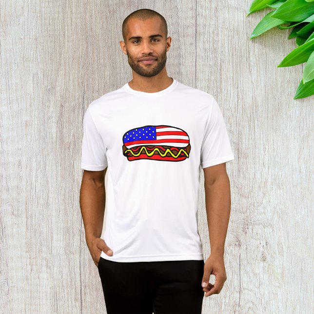 T-shirt Drapeau américain patriotique Hot Dog (Créateur téléchargé)