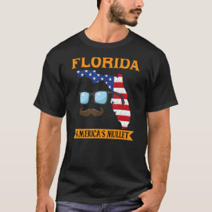 T-shirt Drapeau américain patriotique Mullet de Floride