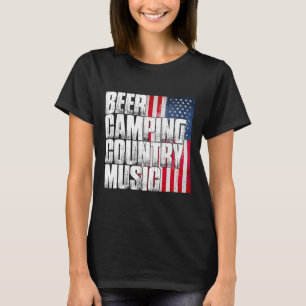 T-shirt Drapeau américain patriotique musique country camp