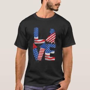 T-shirt Drapeau américain patriotique Papillon Chien 4 jui