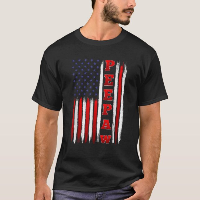 T-shirt Drapeau américain Patriotique Peepaw Hommes (Devant)