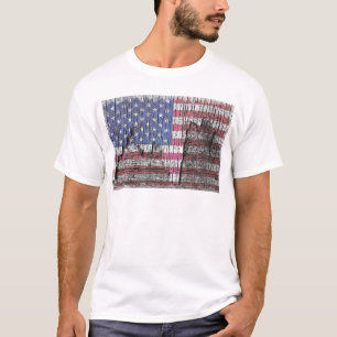 T-shirt Drapeau américain patriotique peint par épluchag