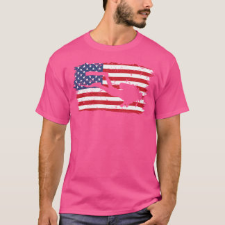 T-shirt Drapeau américain patriotique Plongée sous-marine
