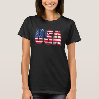 T-shirt Drapeau Américain Patriotique Pour Hommes Femmes E