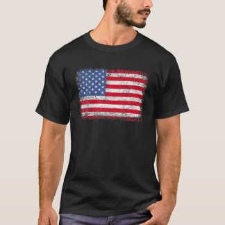 T-shirt Drapeau Américain Patriotique Pour Hommes Femmes E