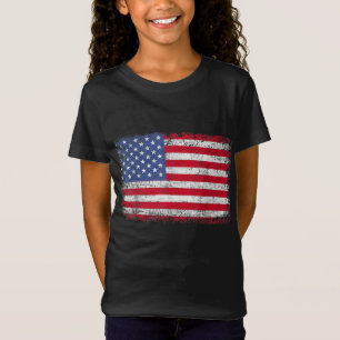 T-Shirt Drapeau Américain Patriotique Pour Hommes Femmes E