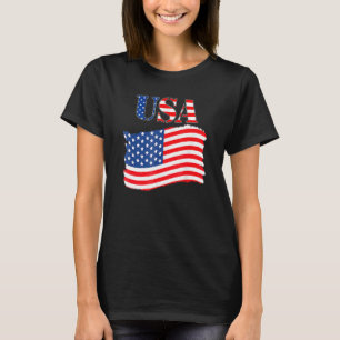 T-shirt Drapeau Américain Patriotique Pour Hommes Femmes E
