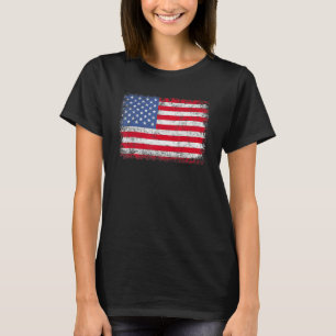 T-shirt Drapeau Américain Patriotique Pour Hommes Femmes E