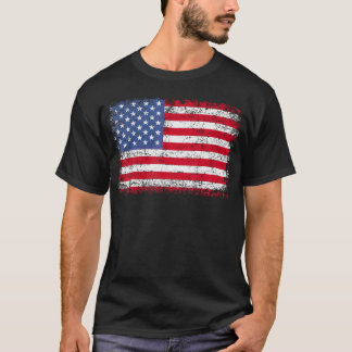 T-shirt Drapeau Américain Patriotique Pour Hommes Femmes E