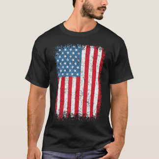 T-shirt Drapeau Américain Patriotique Pour Hommes Femmes E
