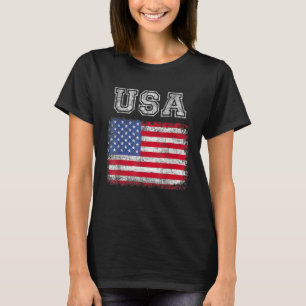 T-shirt Drapeau Américain Patriotique Pour Hommes Femmes E